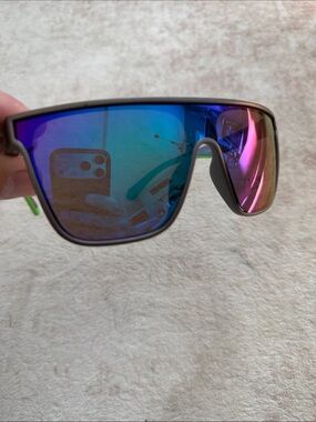 South Pole Mirrored Blue-Purple Men's Shield Sunglasses